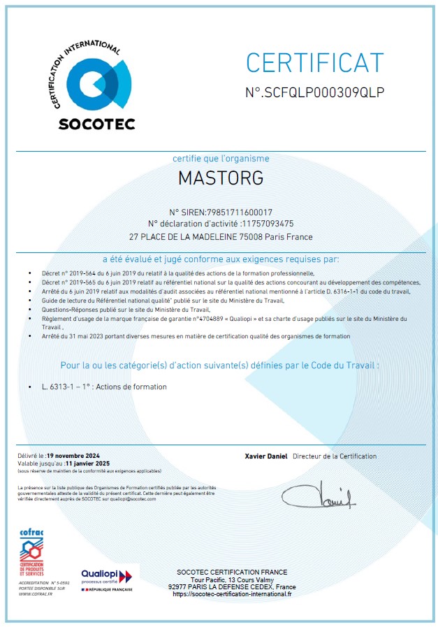 MASTORG -V2- Certificat Qualiopi